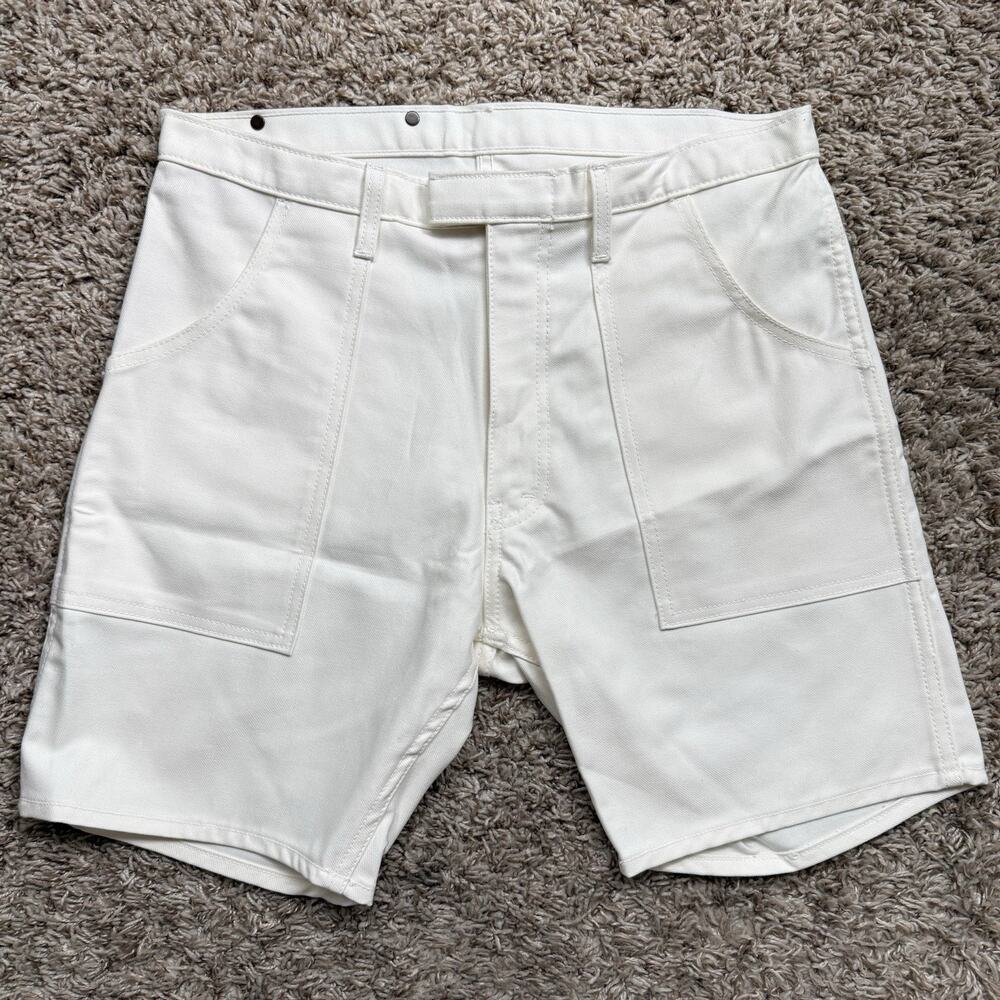 Vintage Balance & Harmony Kempel Japan White Fatigue Shorts Made In USA Size 31